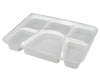 Take Out Tray - 6 Comp. - Combo - Black/White (Thali)