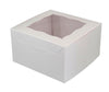 EB - 7 x 7 x 4 - 4 Cupcake Box with Window - White - 5281A