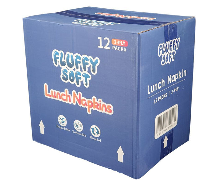 Fluffy Soft - Lunch Napkins - 2 ply - White