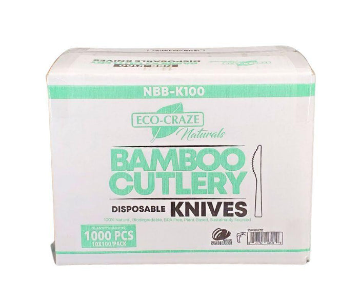 Eco-Craze - Bamboo Knives - Disposable - NBB-K100