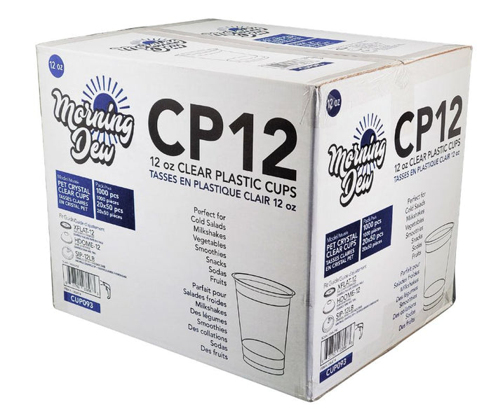 Morning Dew - 12oz Clear Pet Cup - 92mm - CP12