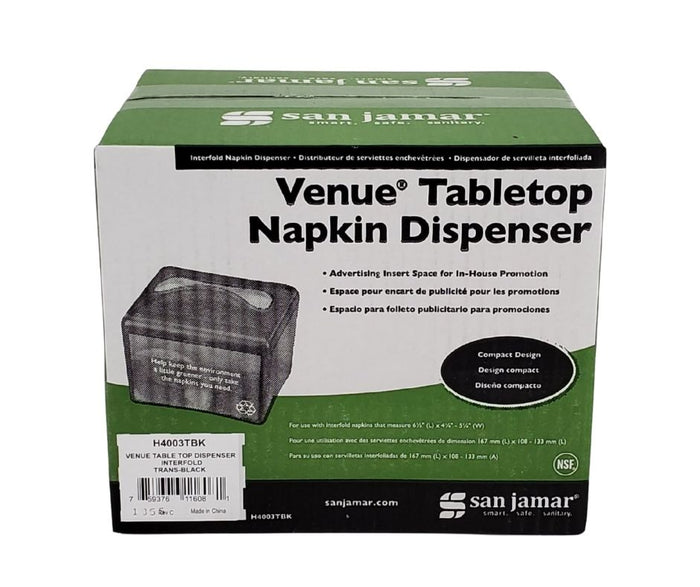 San Jamar - Interfold Napkin Dispenser- H4003 TBK