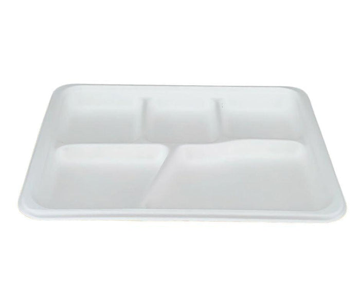 Eco-Craze - Bagasse - 5 Compartment Plate