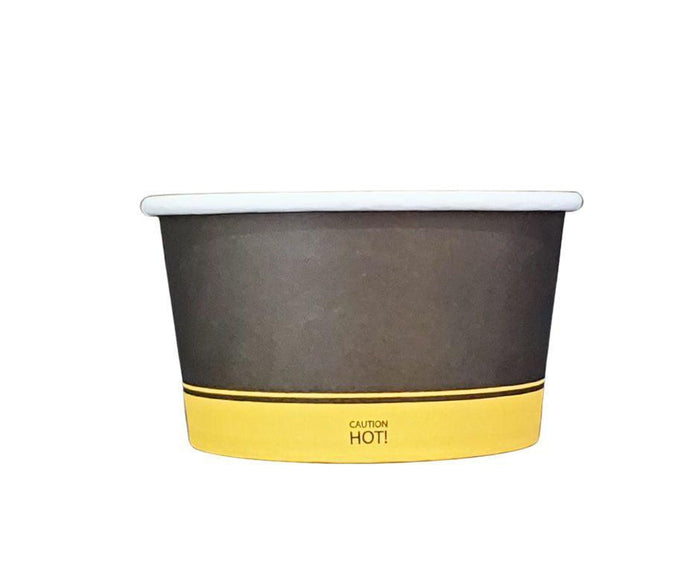 Morning Dew - 12oz Paper Soup Container - Ebony Print - 12SCE