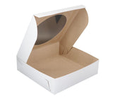 EB - White Cake Boxes - W/Window - 9x9x2.5 (Pie Box) EB - White Cake Boxes - W/Window - 9x9x2.5 (Pie Box)