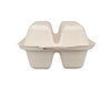 Eco-Craze - Taco - Bagasse Hinged Container - 2 COMPARTMENT