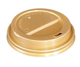 Morning Dew - Dome Sip Lid for 8oz Tall Hot Paper Cups - Gold - 8DL-G Morning Dew - Dome Sip Lid for 8oz Tall Hot Paper Cups - Gold - 8DL-G