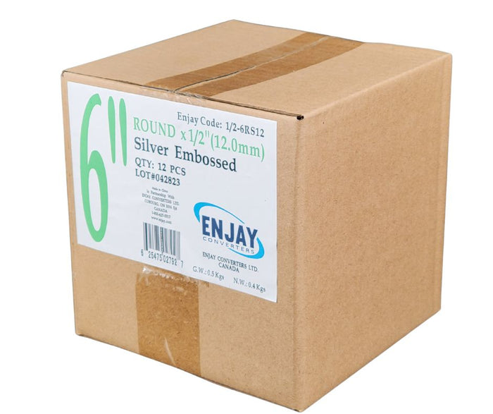 Enjay - Cake Board - Round - Silver - 6x1/2