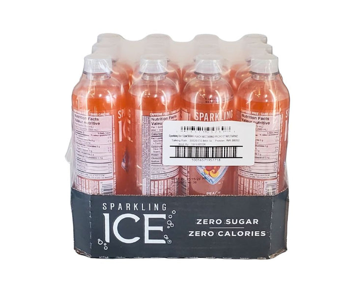 Sparkling Ice - Water Drink - Peach - Bottles