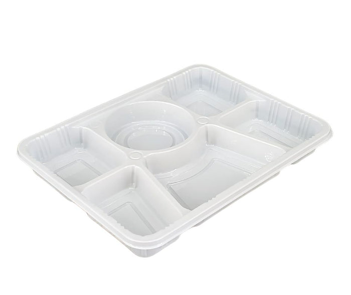 CLR - 6 Compartment - Thali Tray - 50 ct