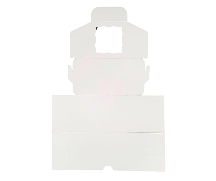 EB - Cup Cake Box with Window - White - 4x4x4