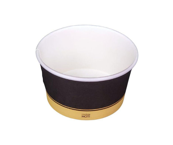 Morning Dew - 12oz Paper Soup Container - Ebony Print - 12SCE