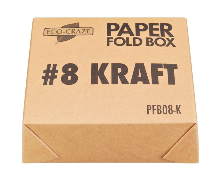 Eco-Craze - #8 Kraft Paper Fold Box - PFB08-K