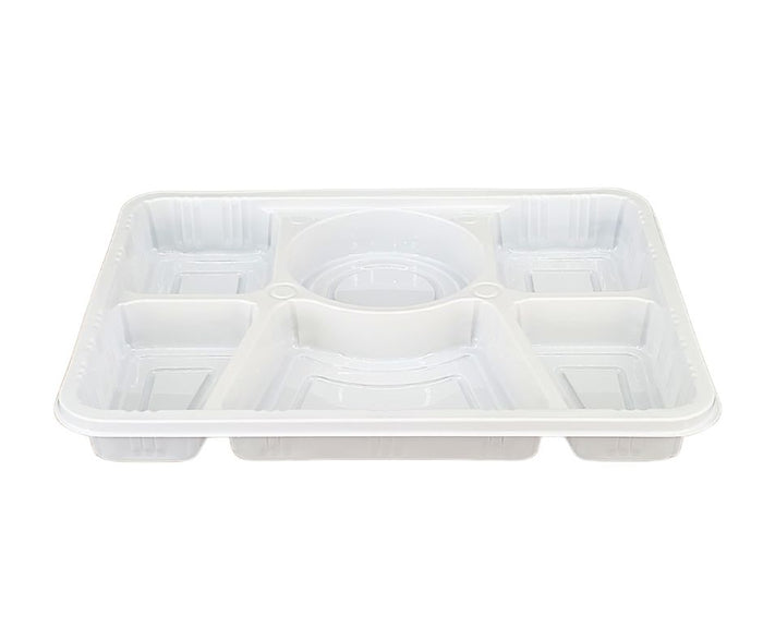CLR - 6 Compartment - Thali Tray - 50 ct