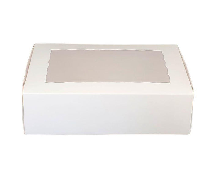 EB - 14 x 10 x 4 - 12 Cupcake Box with Window - White - 5284A