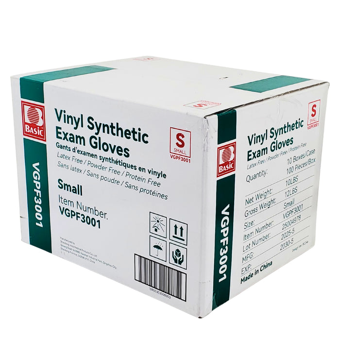 Basic - Vinyl Gloves Exam - Clear - Small - Powder Free