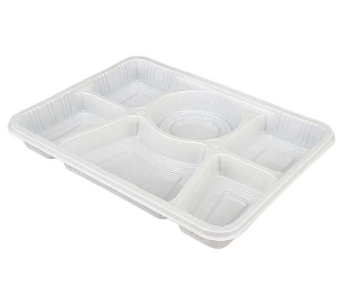 CLR - 6 Compartment - Thali Tray - 50 ct