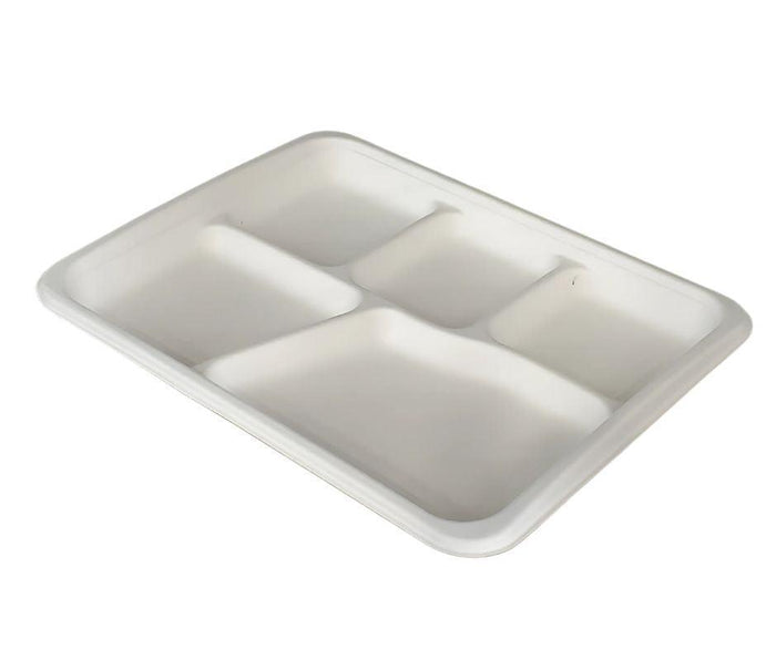 Eco-Craze - Bagasse - 5 Compartment Plate
