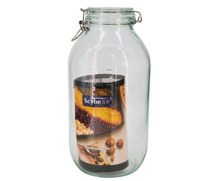 Pougine - 5L Sealed Glass Storage Jar w/ Scale