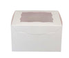 EB - 7 x 7 x 4 - 4 Cupcake Box with Window - White - 5281A