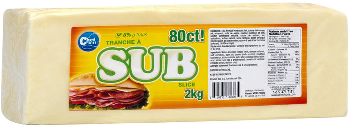 Chef Nutri - Cheese - Sub Slice - 80636