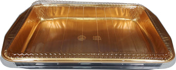 CLR - HFA - Rectangular Gourmet To Go With Lids - Black+Gold - Large - 4204-80-25WLDL CLR - HFA - Rectangular Gourmet To Go With Lids - Black+Gold - Large - 4204-80-25WLDL