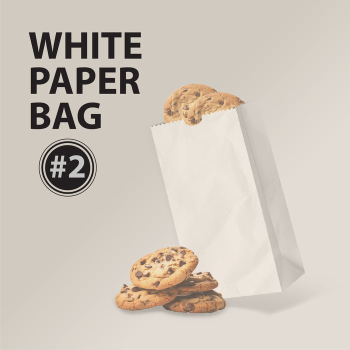Paper Bags - White - #2 - Made in Canada