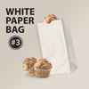 Paper Bags - White - #3 - Made in Canada