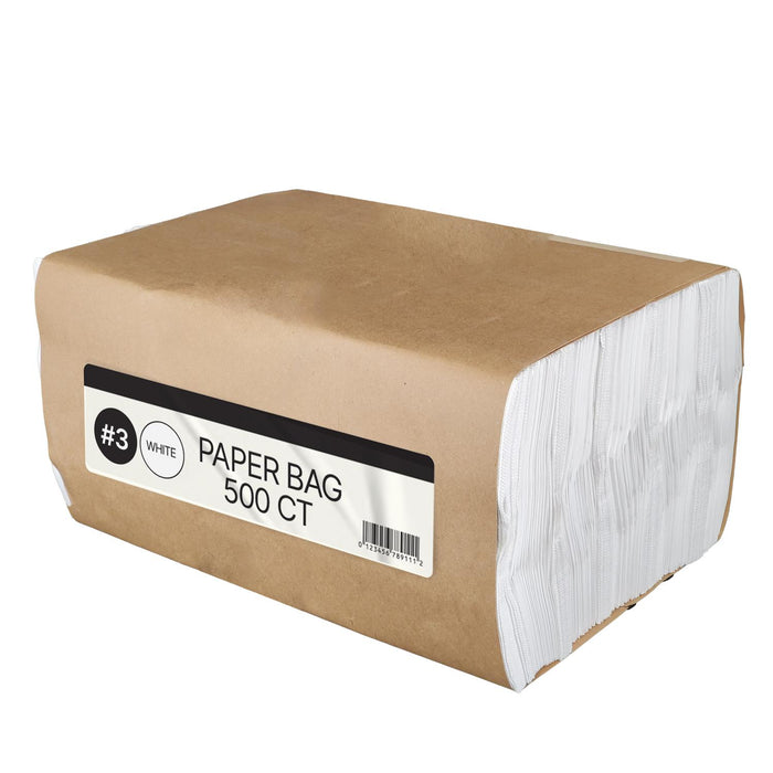 Paper Bags - White - #3 - Made in Canada