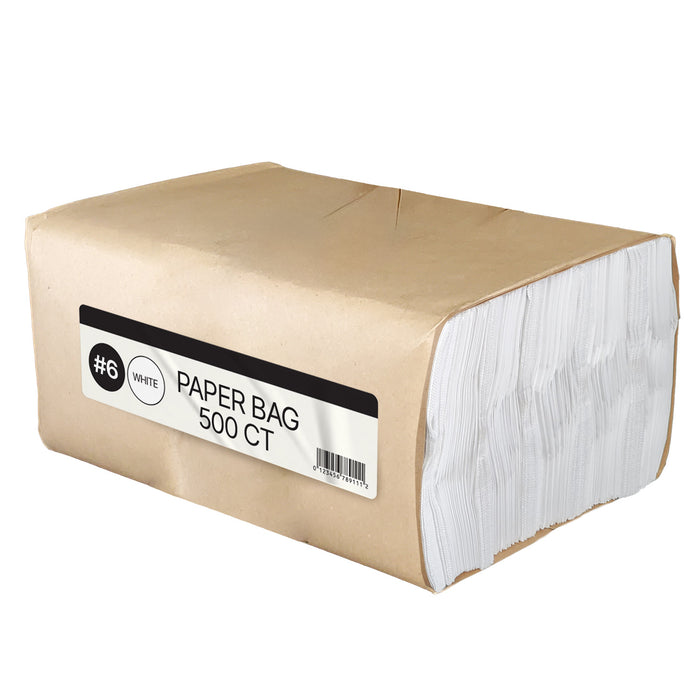 Paper Bags - White - #6 - Made in Canada