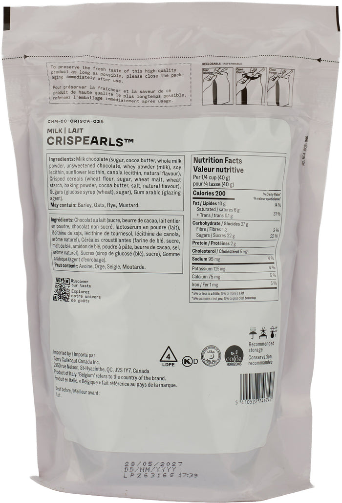 MonaLisa/Callebaut - Crispearls - Milk