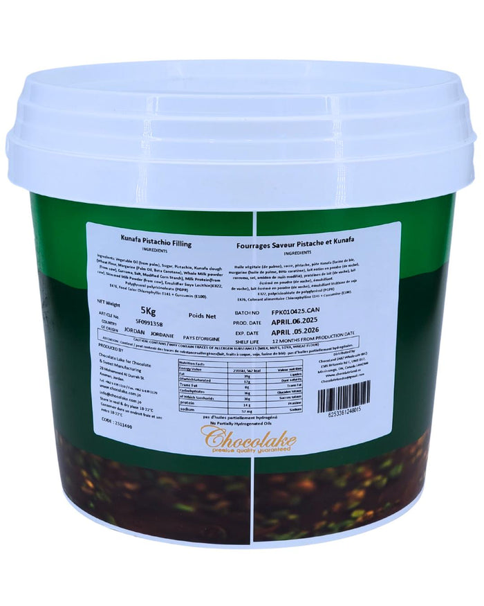 Chocolake - Kunafa Pistachio - Dubai Chocolate Filling - Food Service Pack