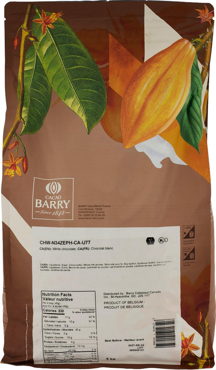 Cacao Barry - Zephir Callet White Chocolate - 5kg