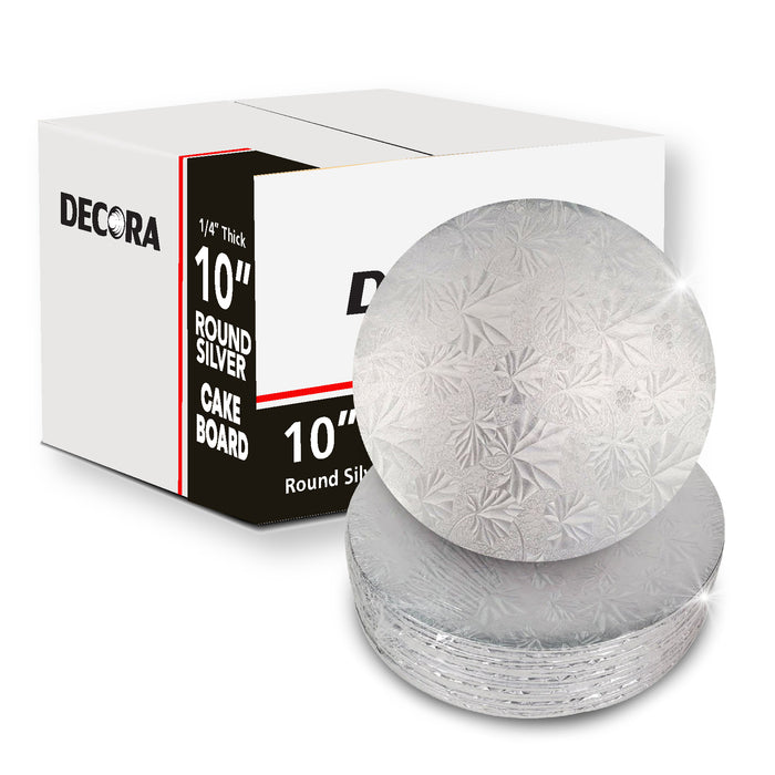 Decora - Cake Board - Round - Silver - 10x1/4