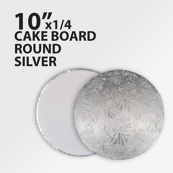 Decora - Cake Board - Round - Silver - 10x1/4
