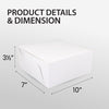EB - White Cake Boxes - 10x7x3½
