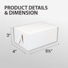 EB - White Cake Boxes - 6½x4x3