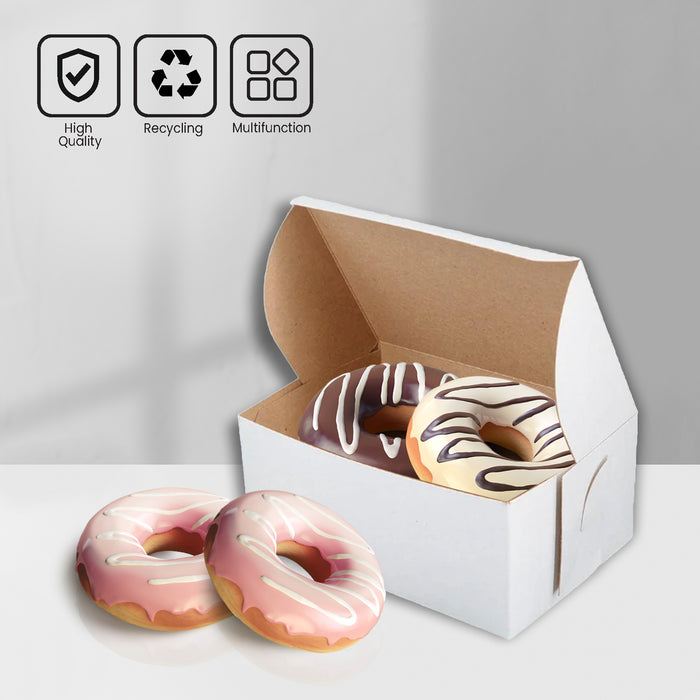 EB - White Cake Boxes - 6½x4x3