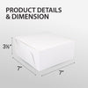 EB - White Cake Boxes - 7x7x3½