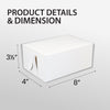 EB - White Cake Boxes - 8x4x3½