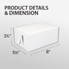EB - White Cake Boxes - 8x5½x2½
