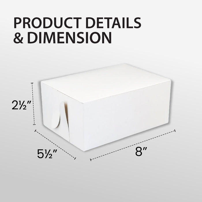 EB - White Cake Boxes - 8x5½x2½
