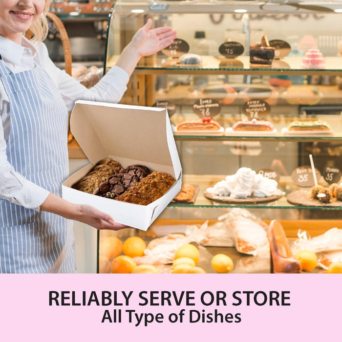 EB - White Cake Boxes - 8x8x1¾