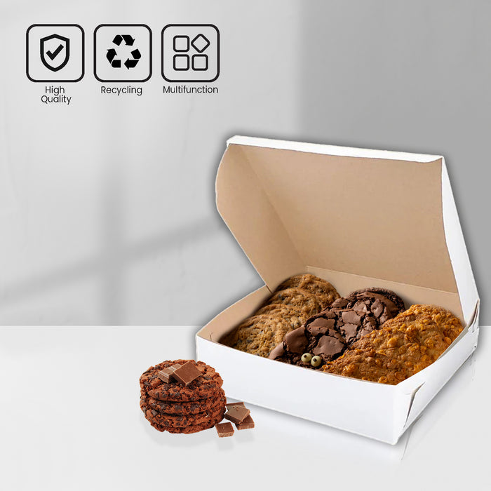 EB - White Cake Boxes - 8x8x1¾