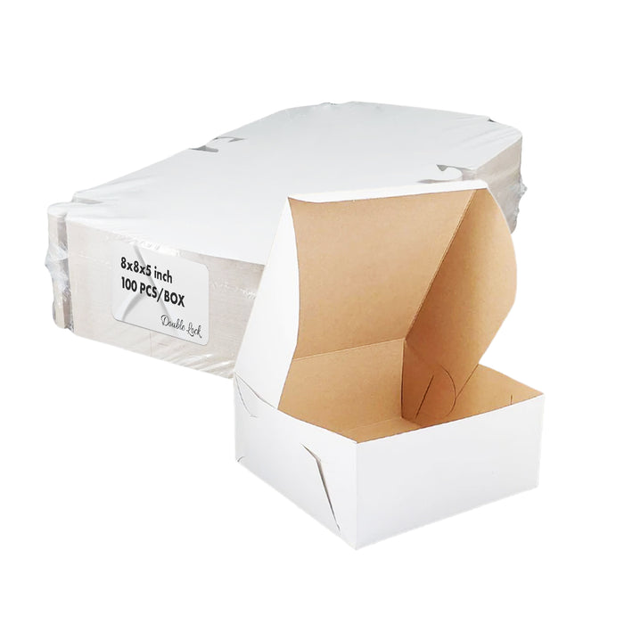 EB - White Cake Boxes - 8x8x5