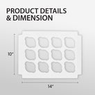 EB - 14 x 10 x 4 - 12 Cupcake Insert Fits Box - White - 5284I EB - 14 x 10 x 4 - 12 Cupcake Insert Fits Box - White - 5284I