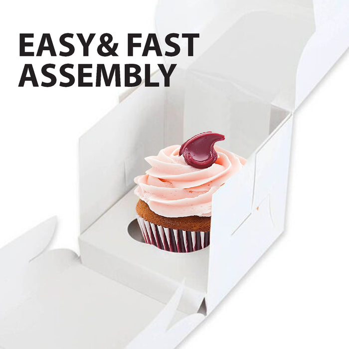 EB - 4 x 4 x 4 - Single Cupcake Insert Fits - White - 5279I