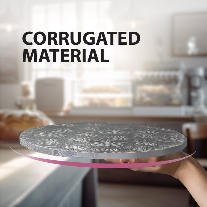 Enjay - Cake Board - Round - Silver - 10x1/2