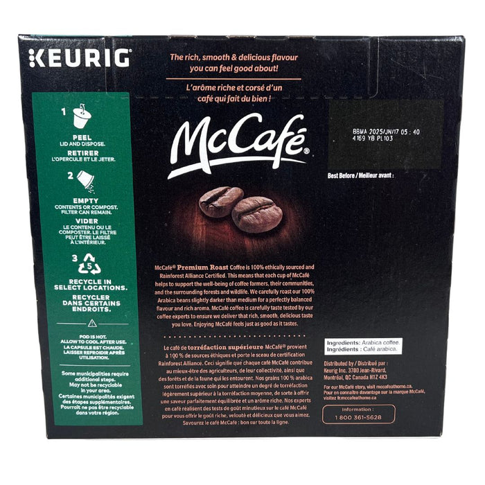 McCafé Premium Medium Dark Roast K-Cup Coffee Pods
