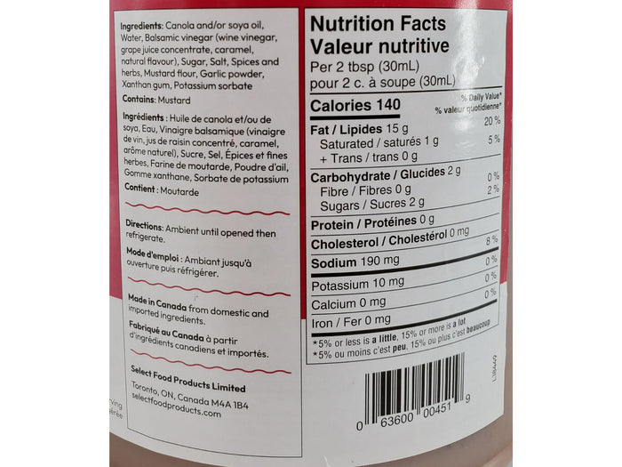 Select - Balsamic Viniagrette